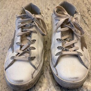 Golden Goose Super-Star Classic White and Gold Sneakers